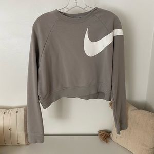 Nike cropped grey sweatshirt